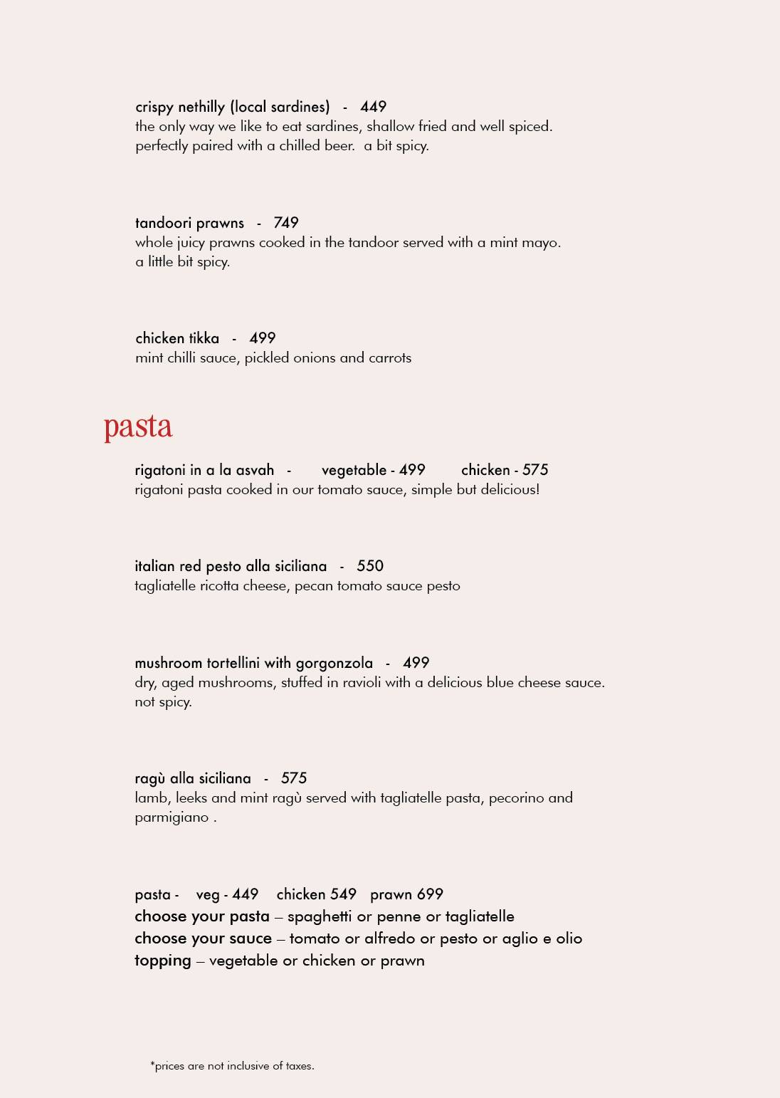 Asvah 24 menu