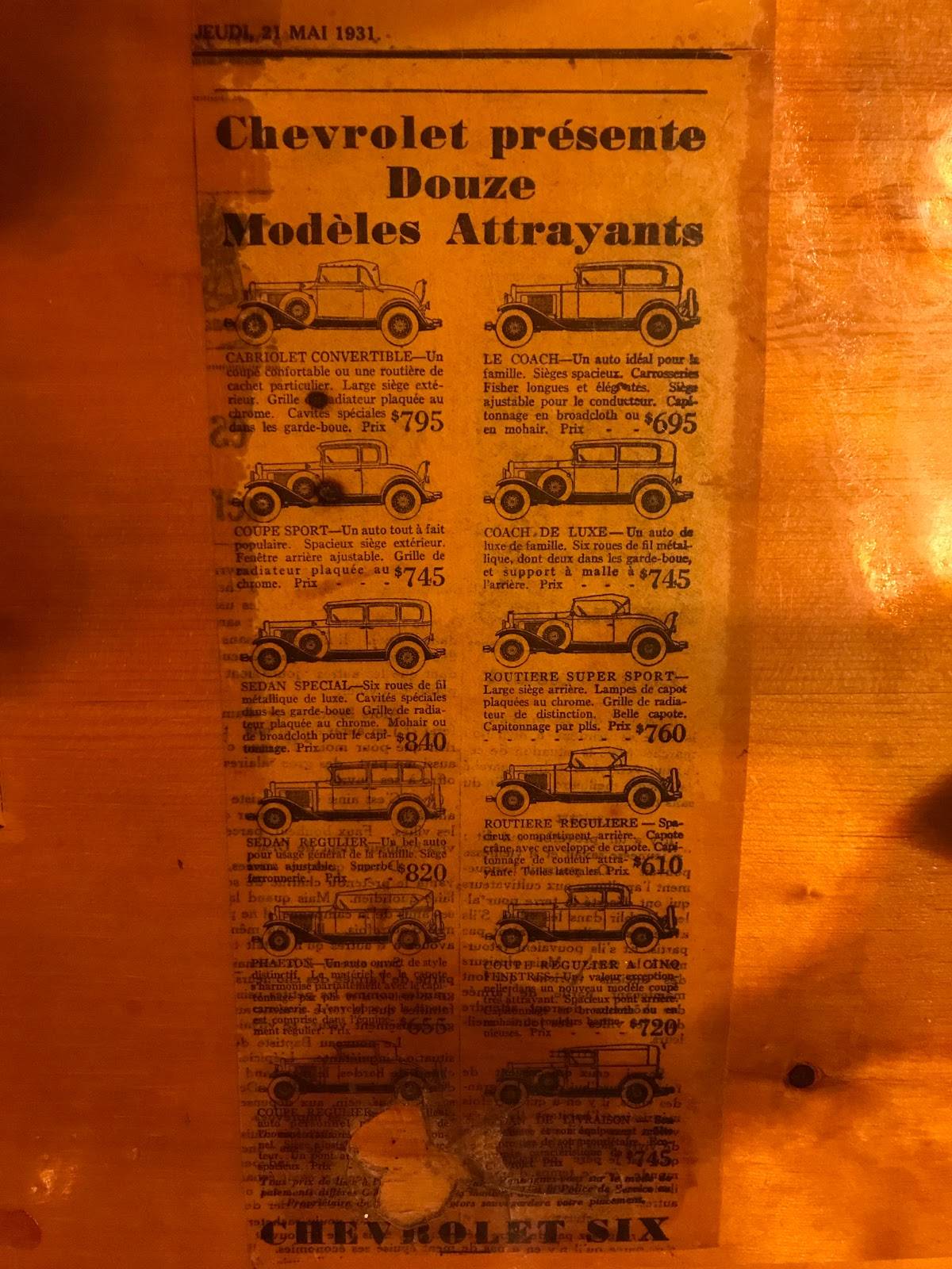 Menu de Au Vieux Moulin à Scie