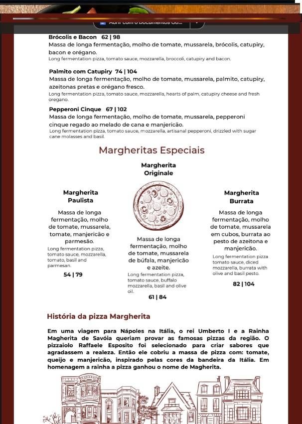 Auá Gastronomia Vale Sul Shopping cardápio