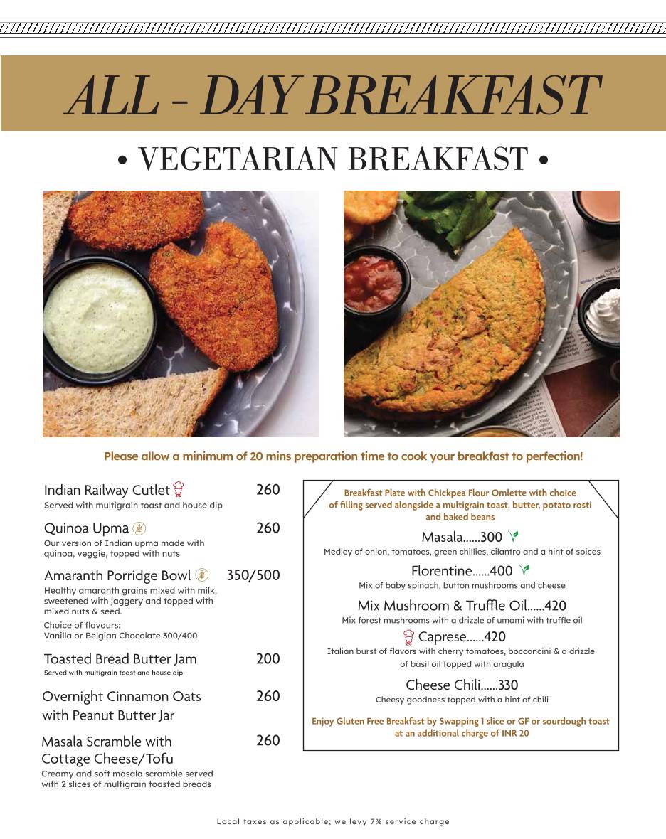August Cafe menu