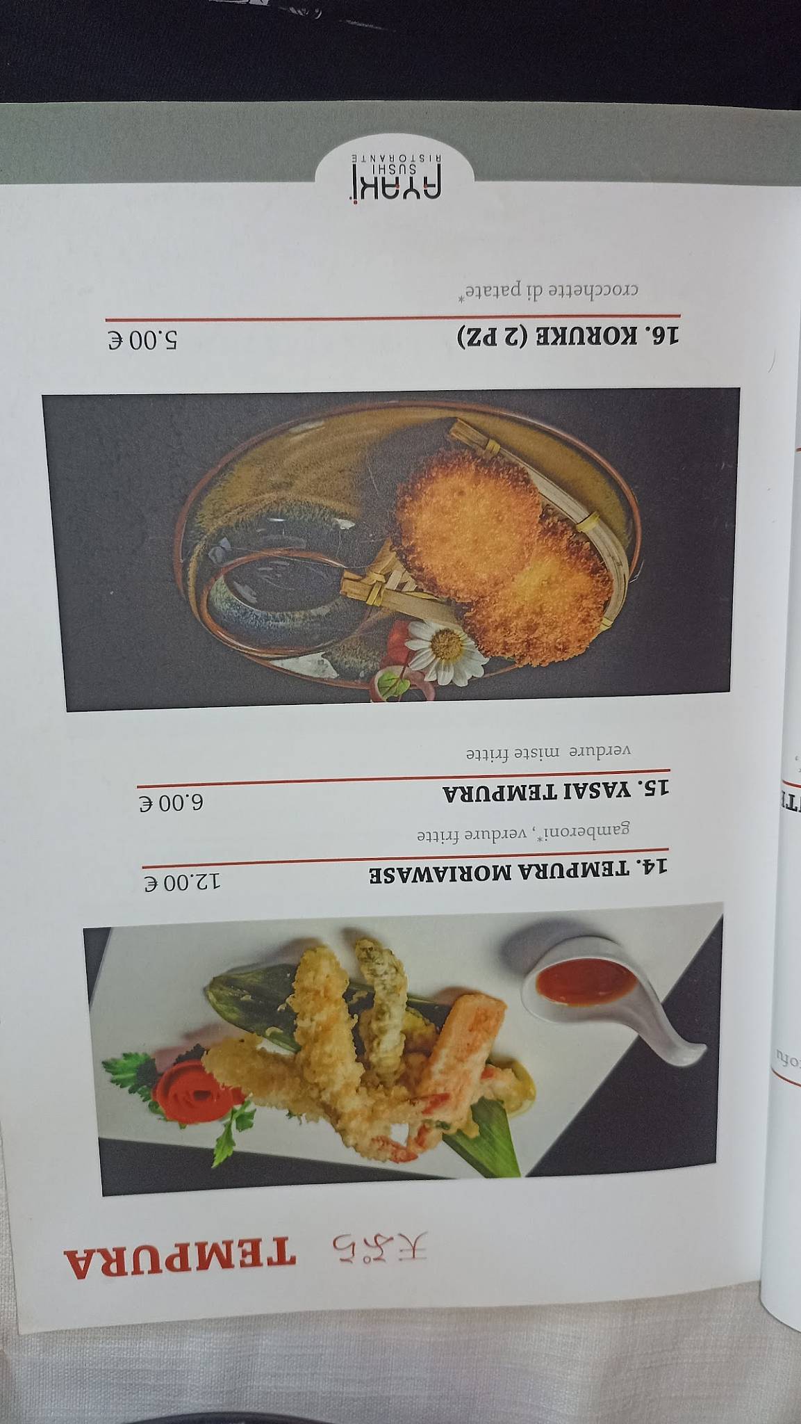 Menu di Ayaki Sushi Ristorante 