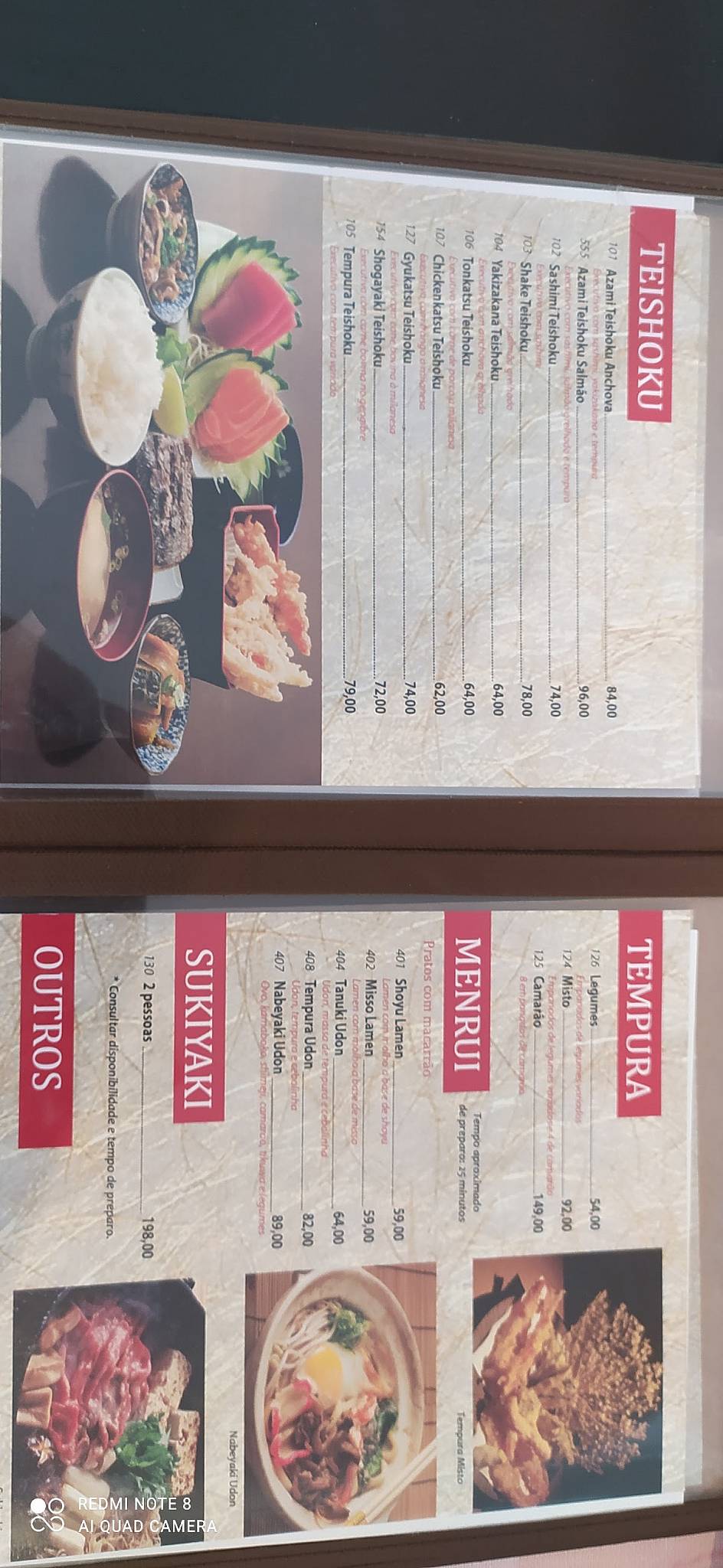 Azami Sushi cardápio