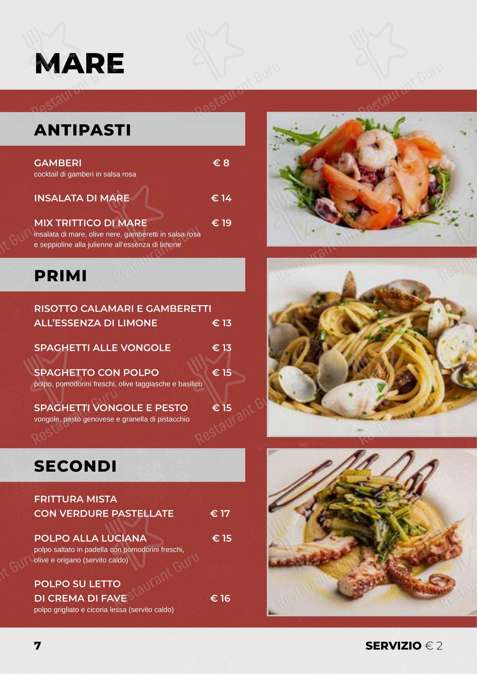 Menu bar per BACLAS - Pizzeria con cucina, senza glutine, delivery e take away in Bologna