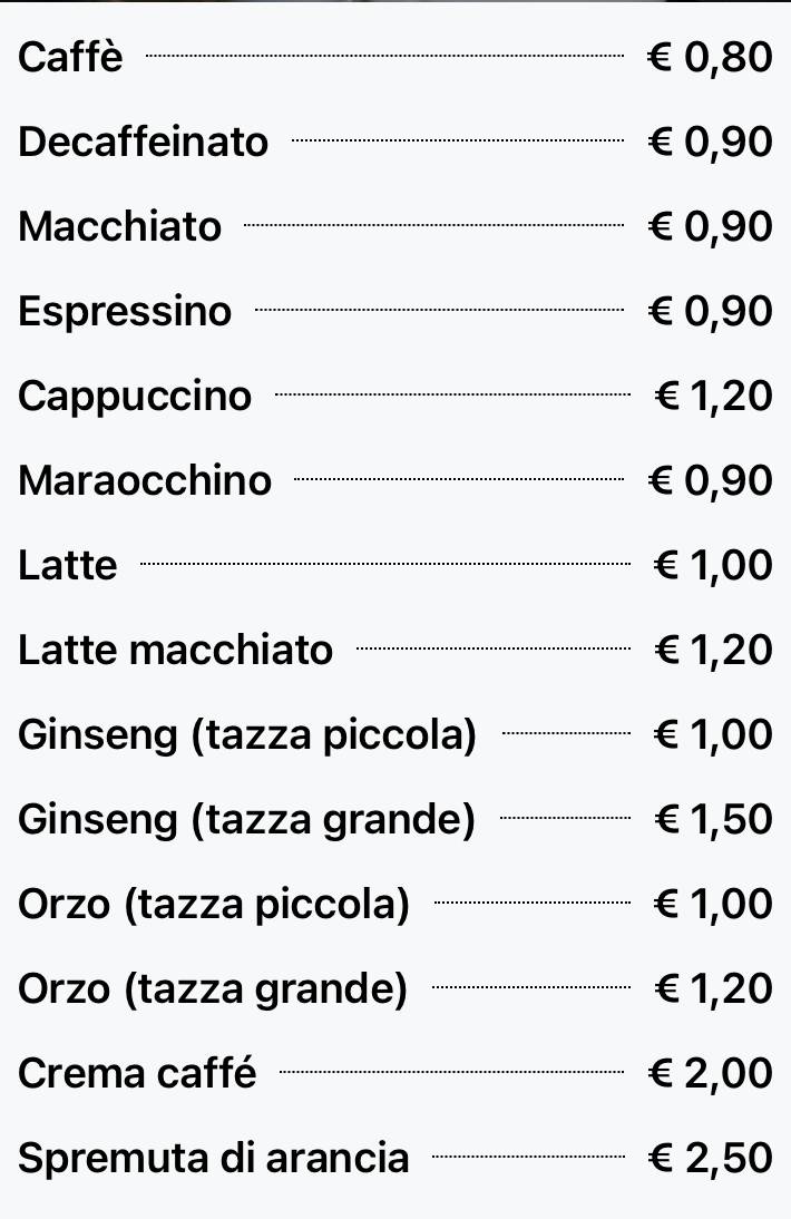Menu di BAR BERMUDA 2.0 