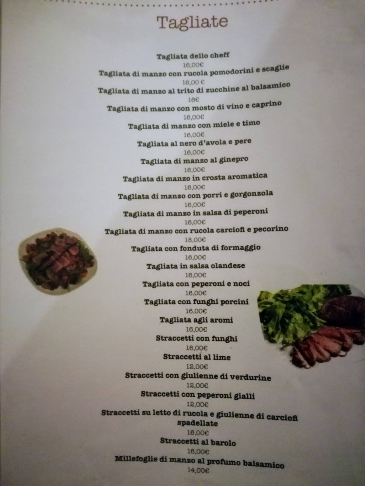 Menu di Borrachera Cantina 