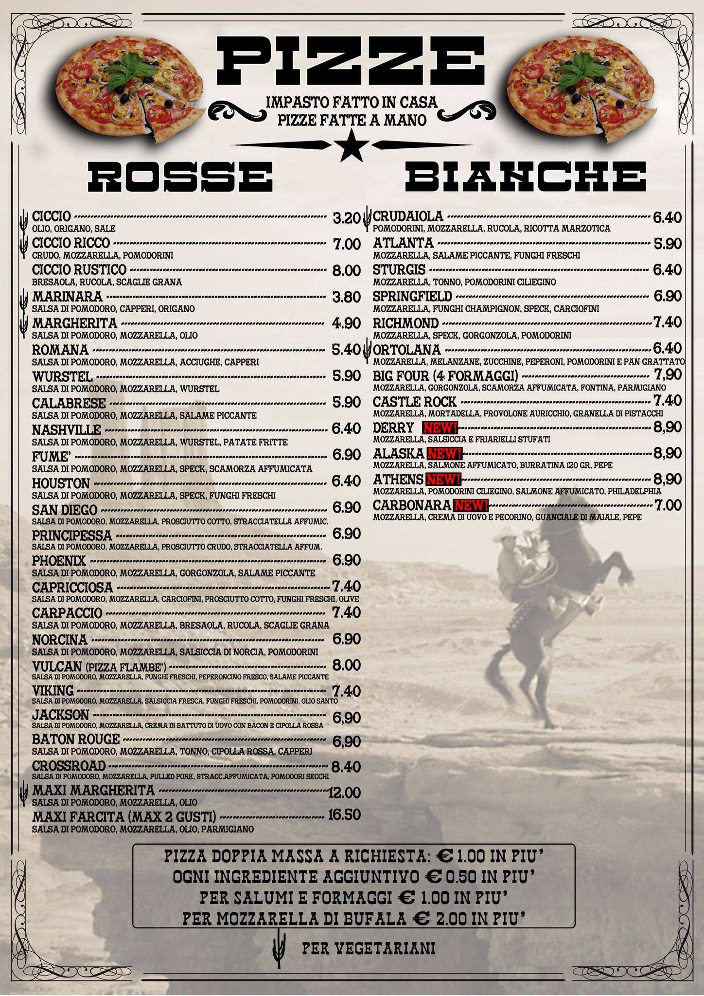 Menu di Crossroad Saloon 