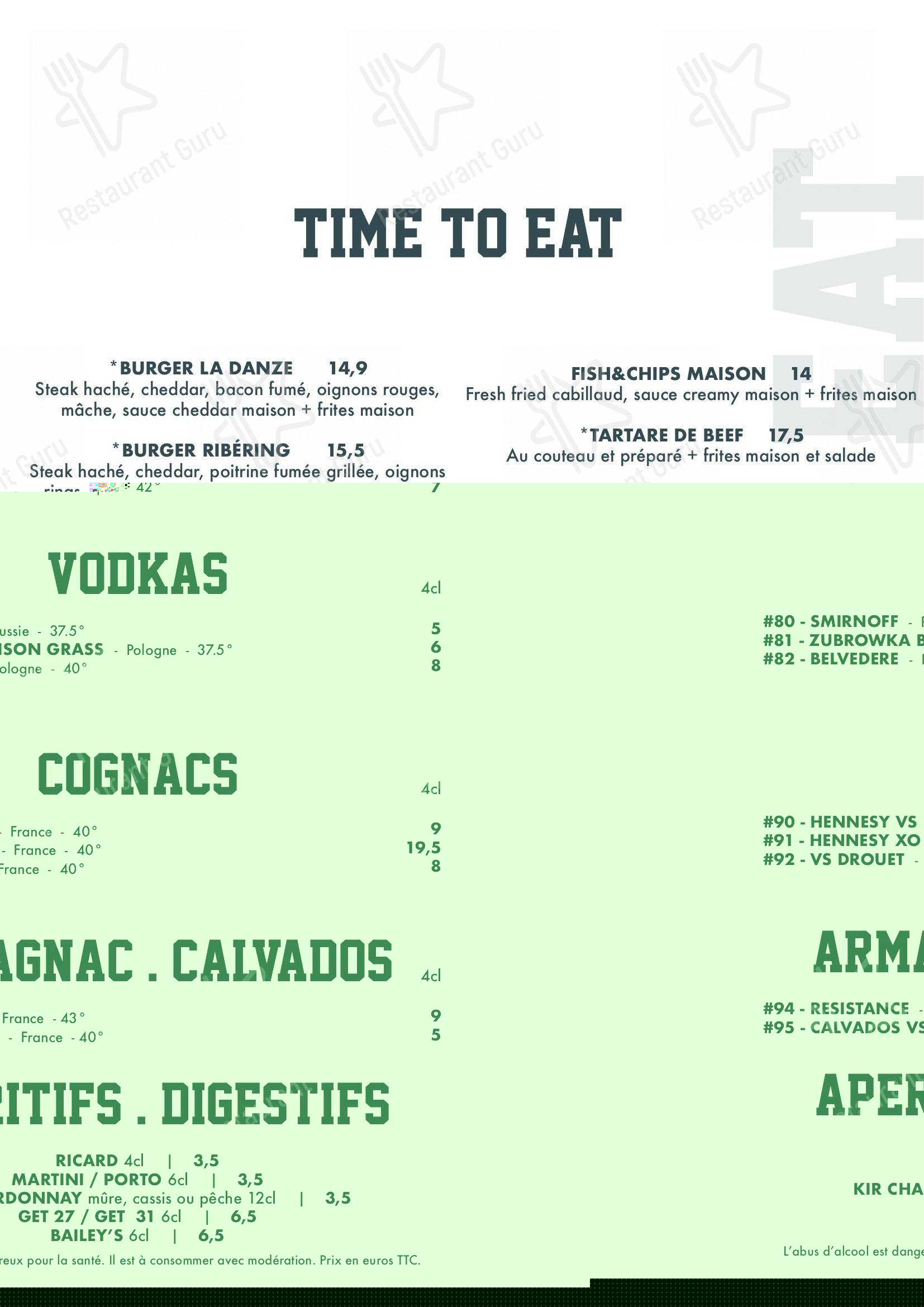 Крафт меню pour BDS Restaurant Rennes dans Rennes