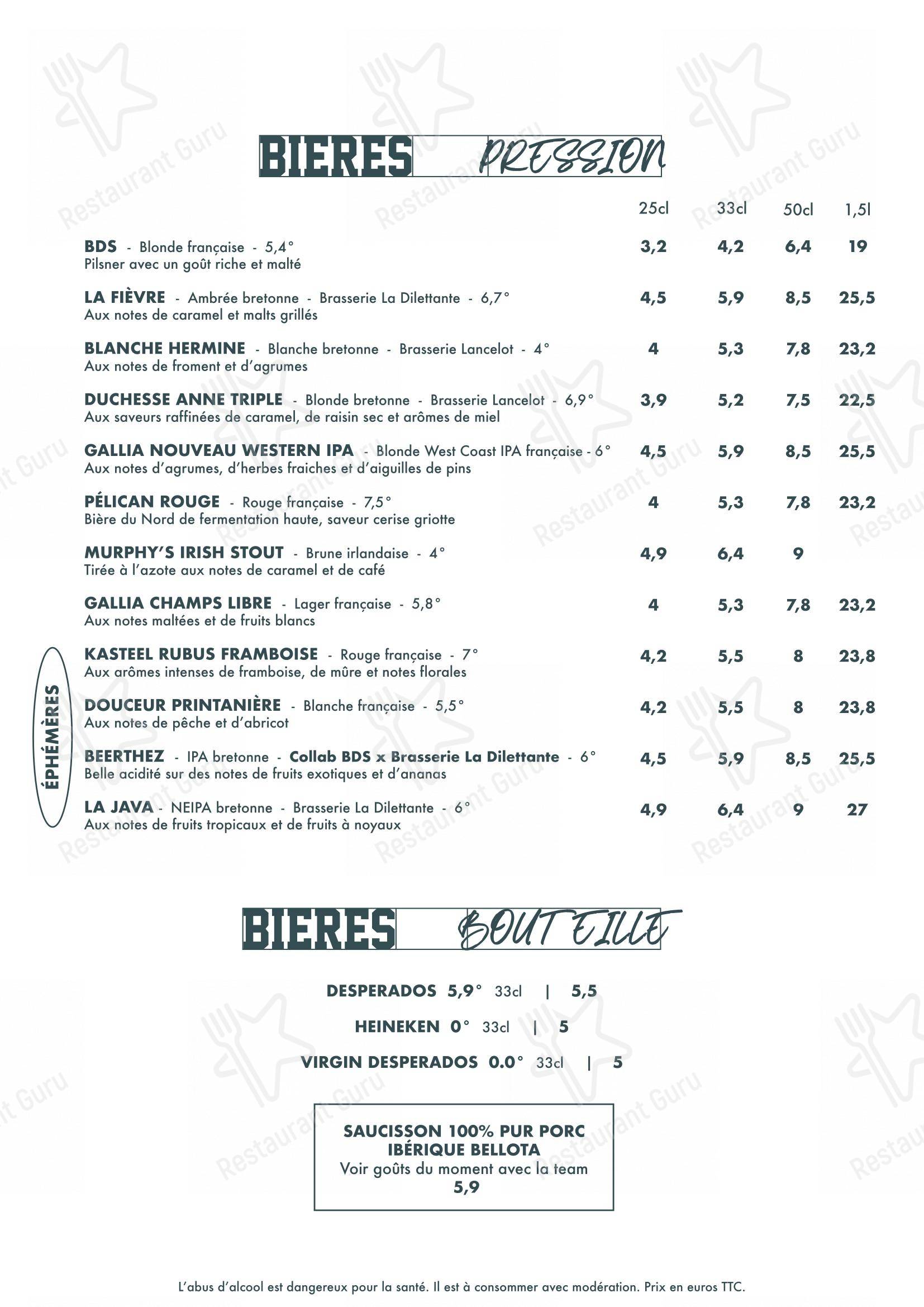 Детское pour BDS Restaurant Rennes restaurant