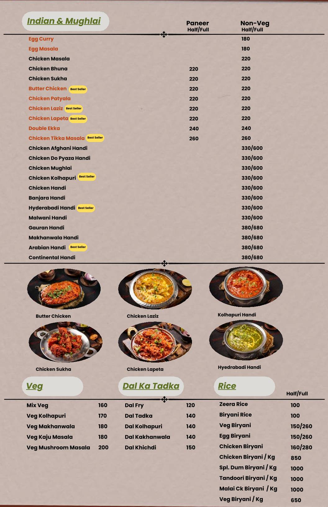 Red Ant menu
