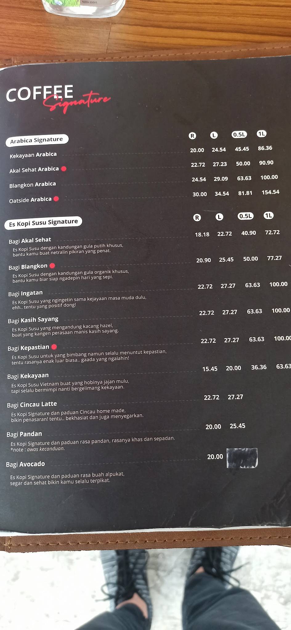 Menu at Bagi Kopi Signature Dago, Bandung