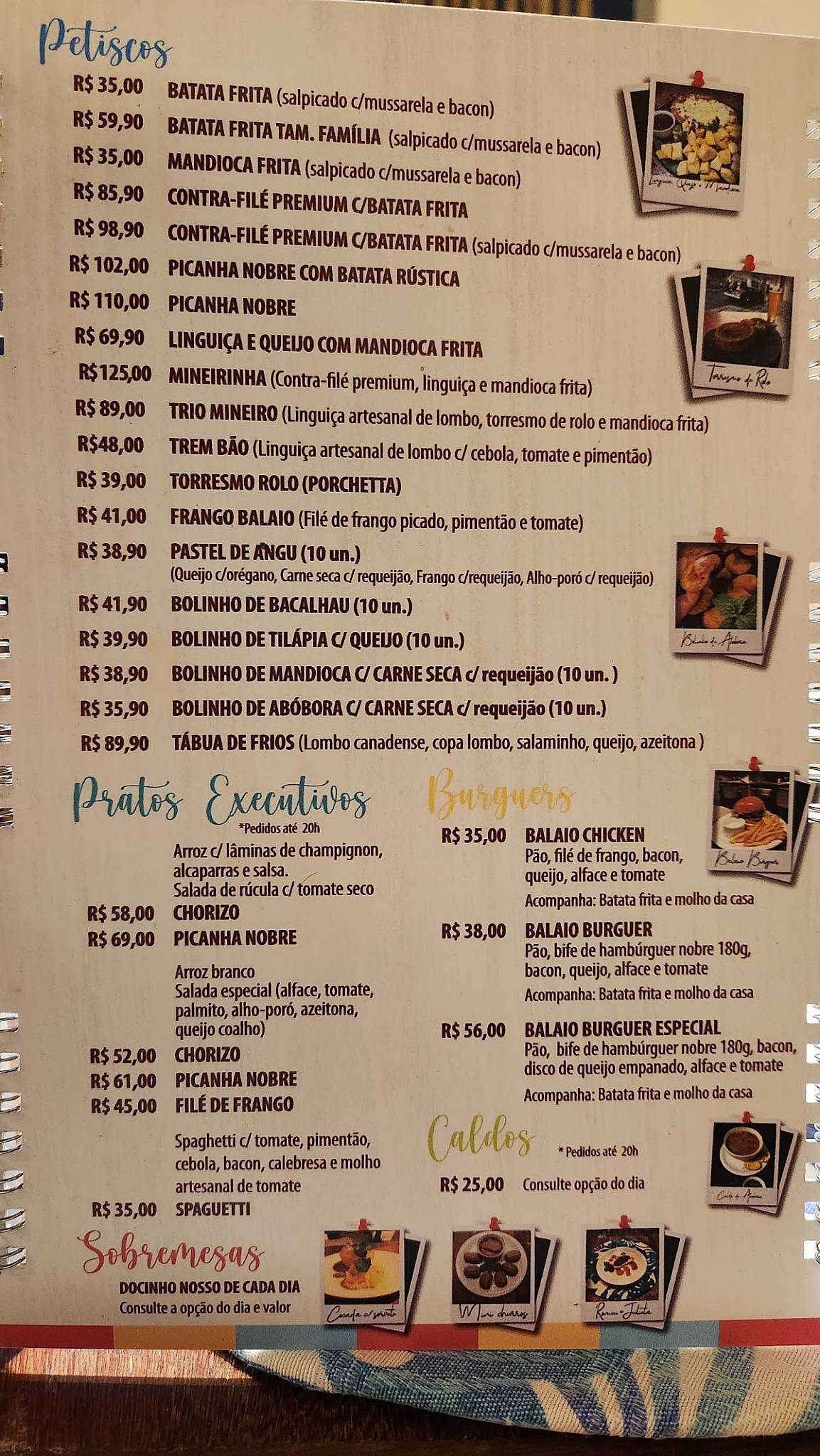Balaio Das Cores Bistrô cardápio