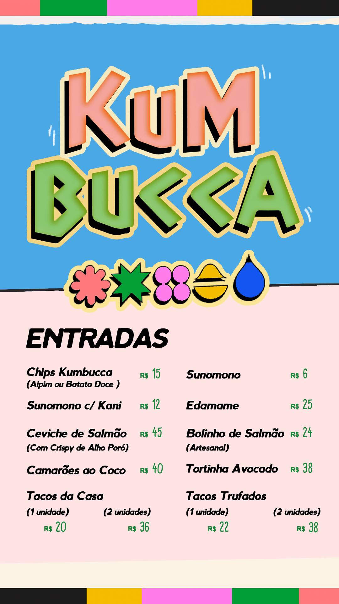 Kumbucca Poke cardápio