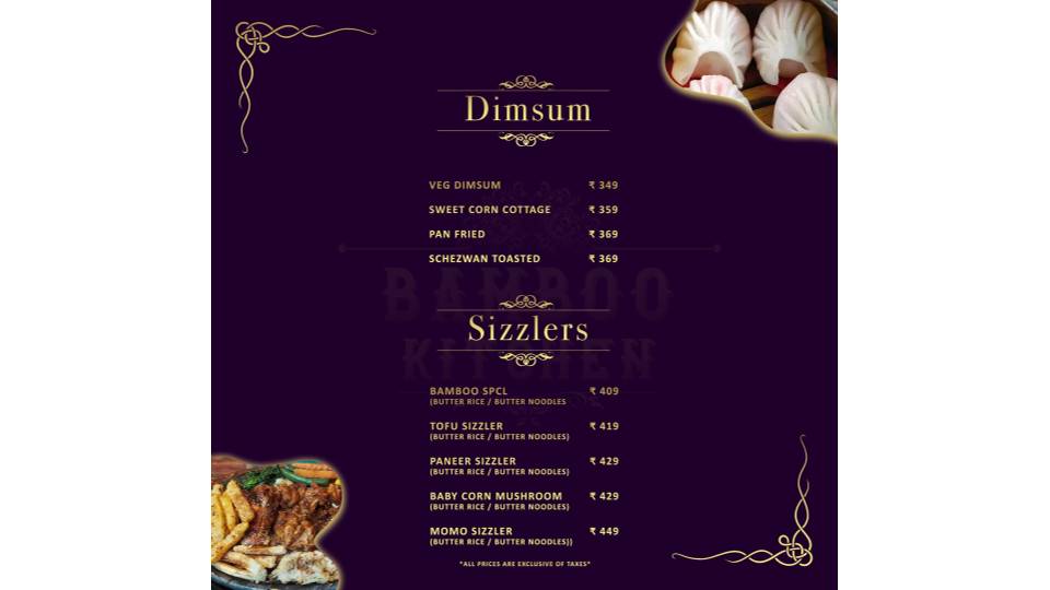 Bamboo Kitchen-Anna Nagar menu