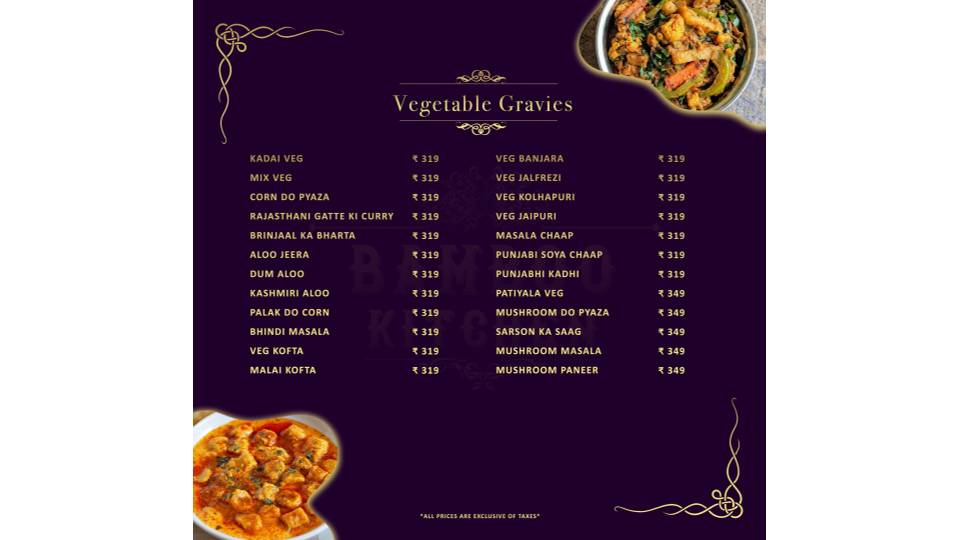 Bamboo Kitchen-Anna Nagar menu