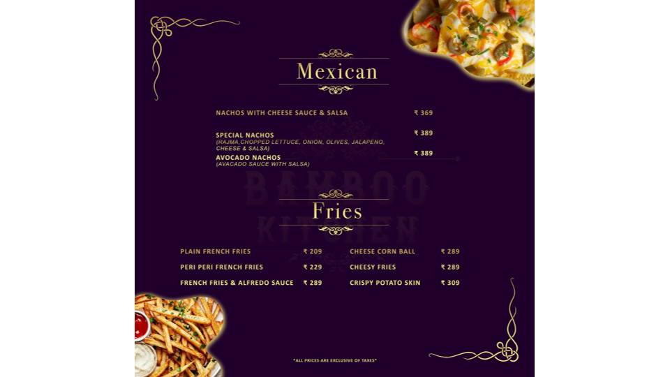 Bamboo Kitchen-Anna Nagar menu