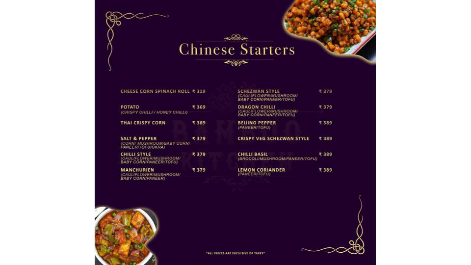 Bamboo Kitchen-Anna Nagar menu