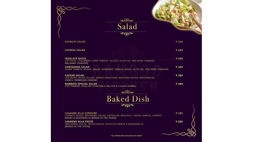 Bamboo Kitchen-Anna Nagar menu
