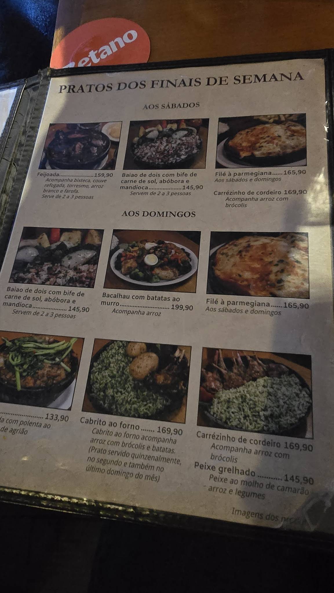 Bar Quintal da Mooca cardápio