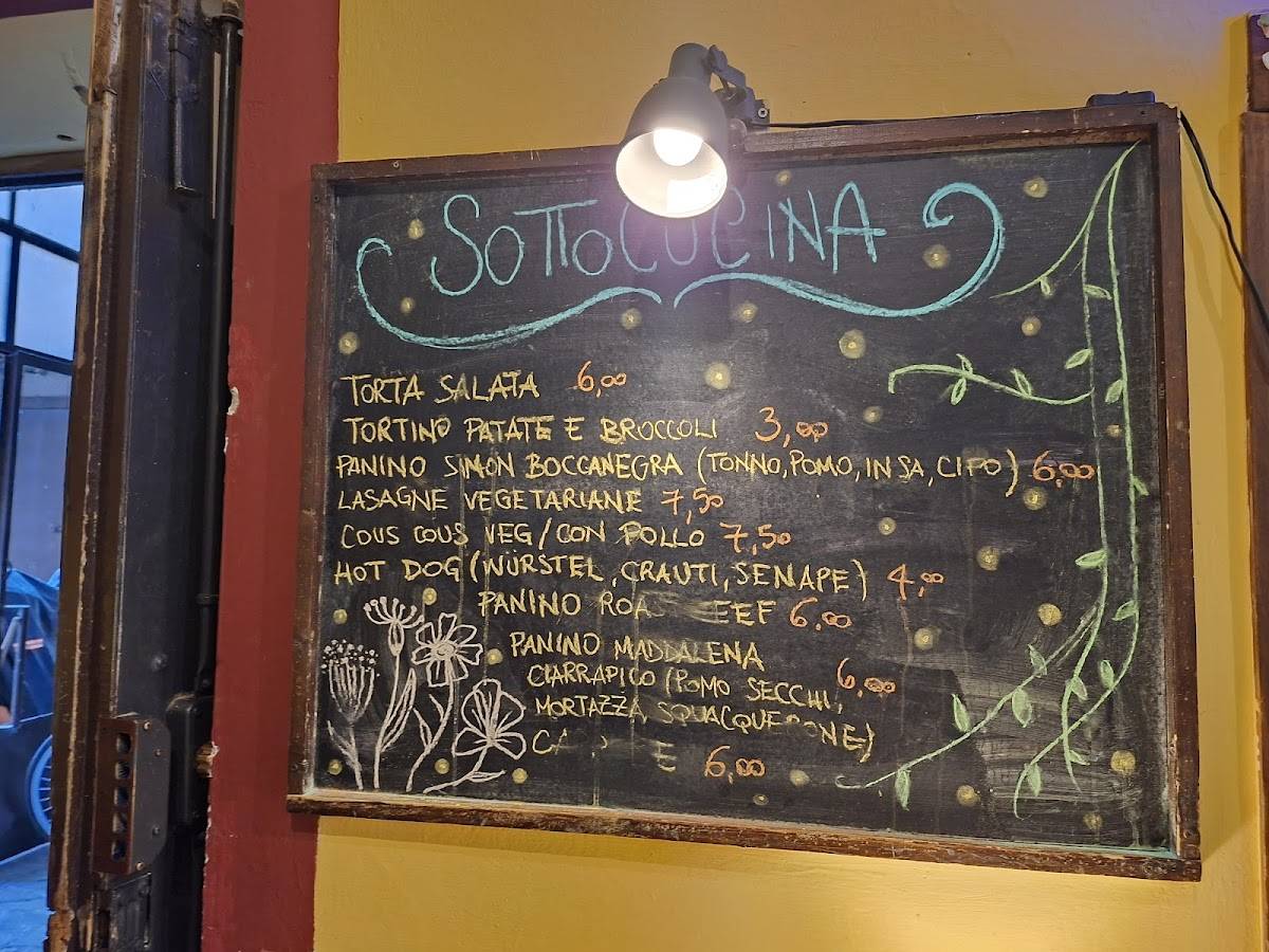 Menu di Bar Sottovento 