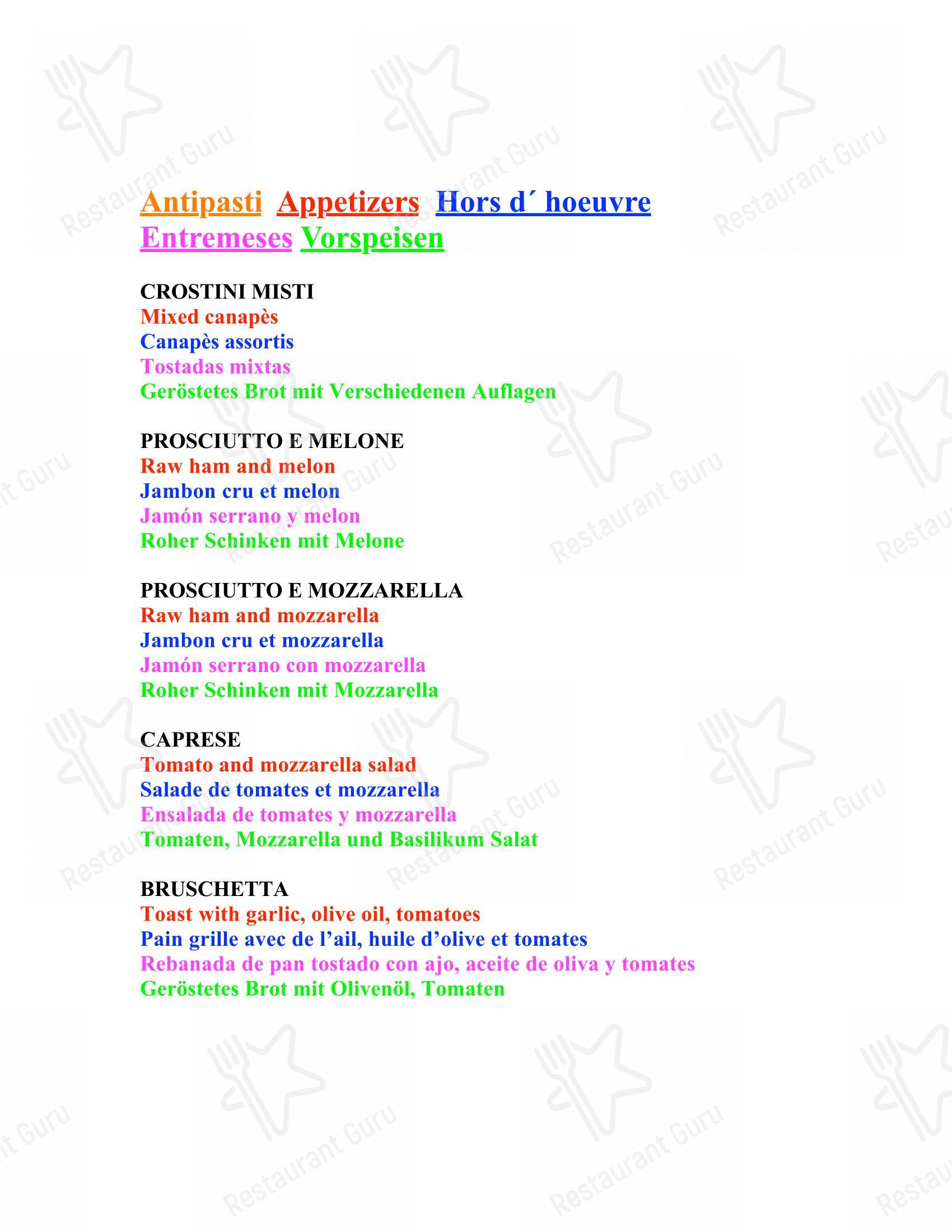 Menu per Bar Trattoria Silvia e Claudia in Pisa