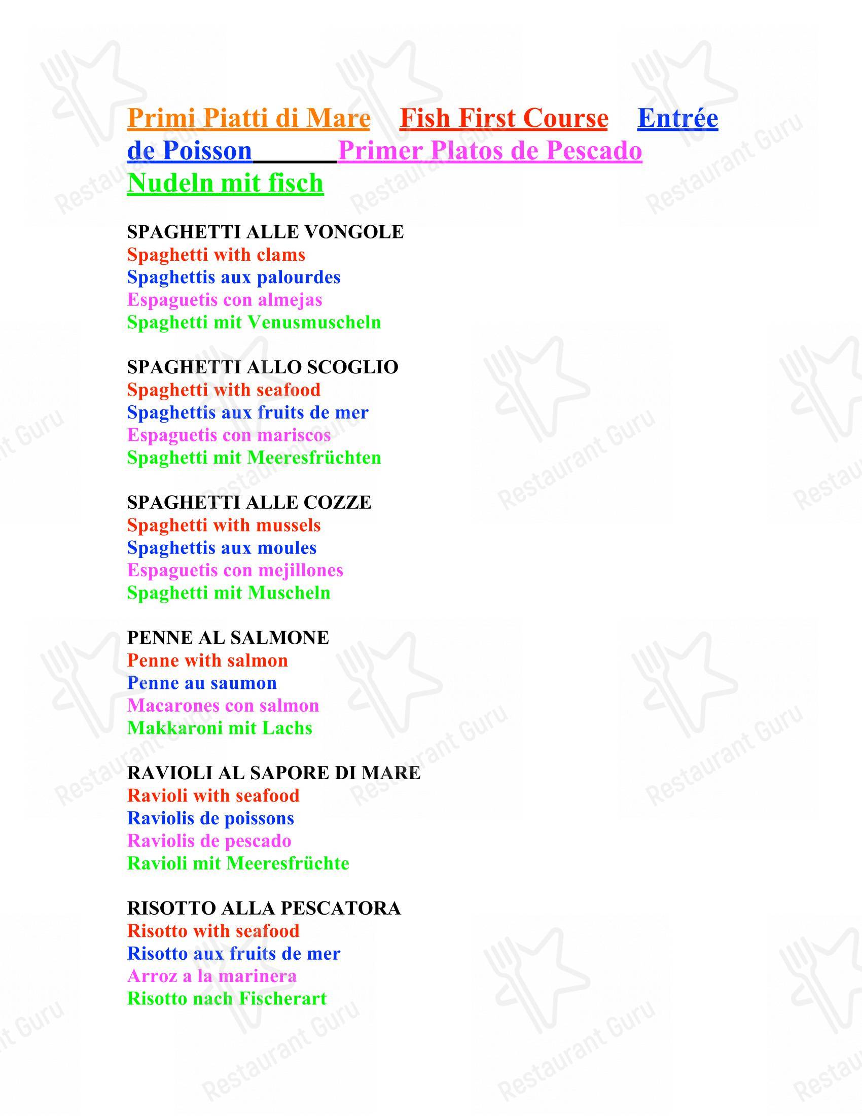 Menu per Bar Trattoria Silvia e Claudia in Pisa