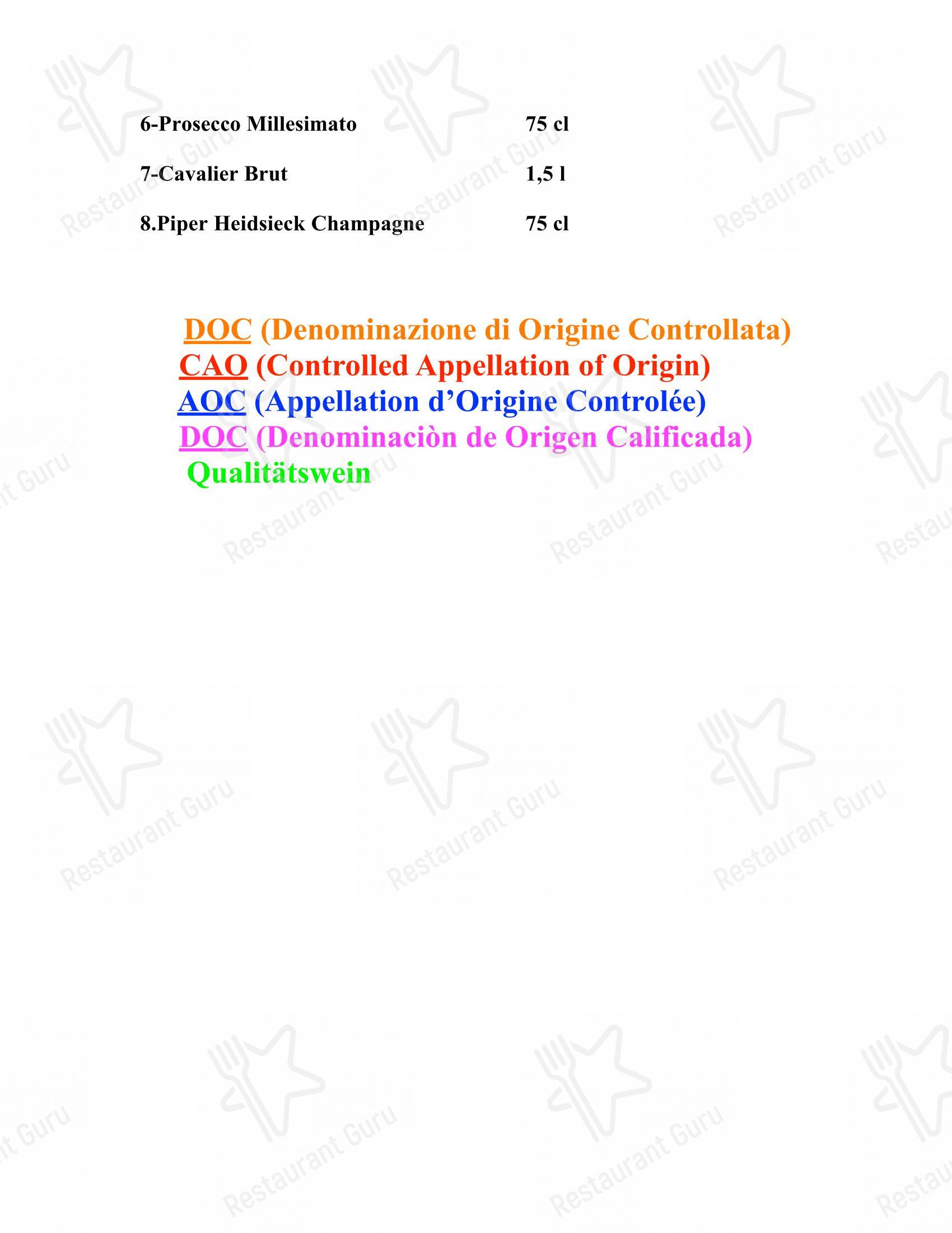 Bar Trattoria Silvia e Claudia in Pisa - Menu