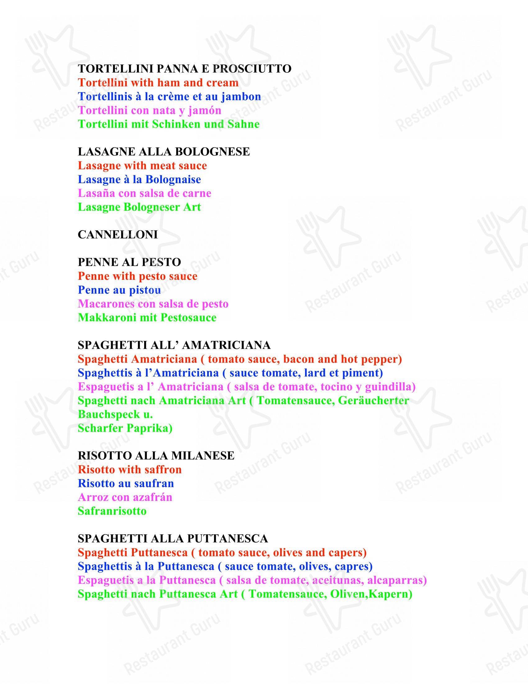Bar Trattoria Silvia e Claudia in Pisa - Menu