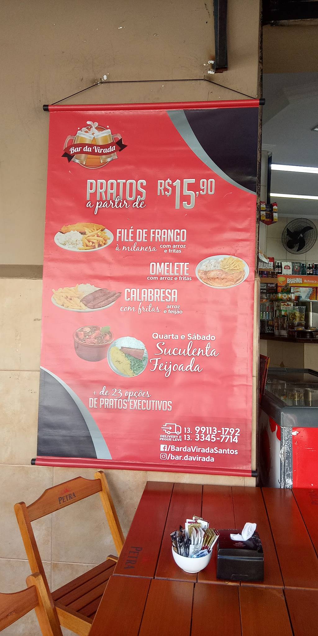 Bar da Virada cardápio