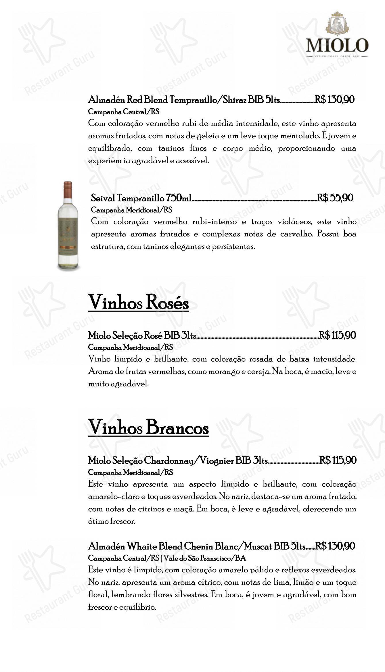 Основное меню para Bar do Carioca em Campinas