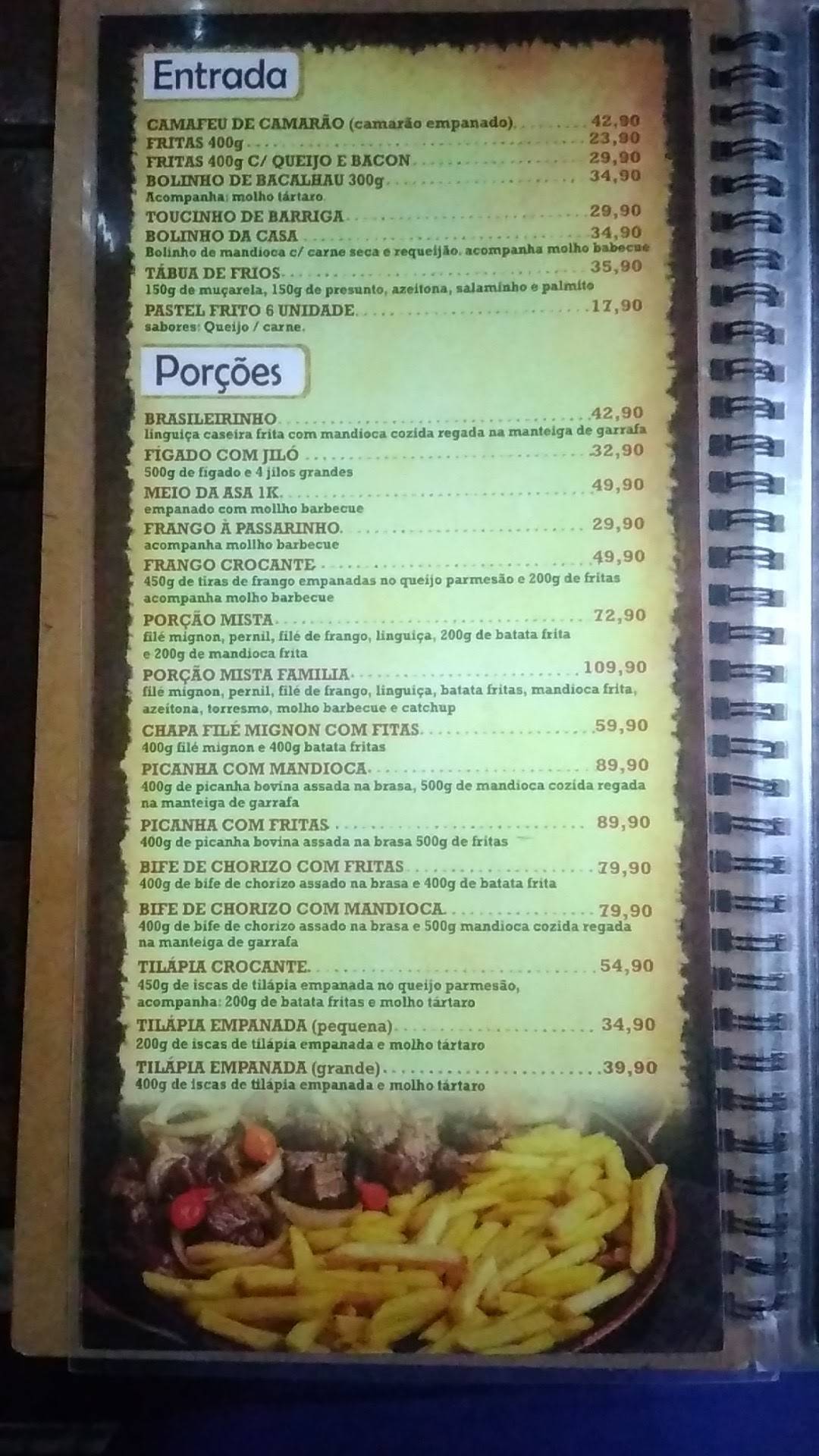 Bar do Helmio III cardápio