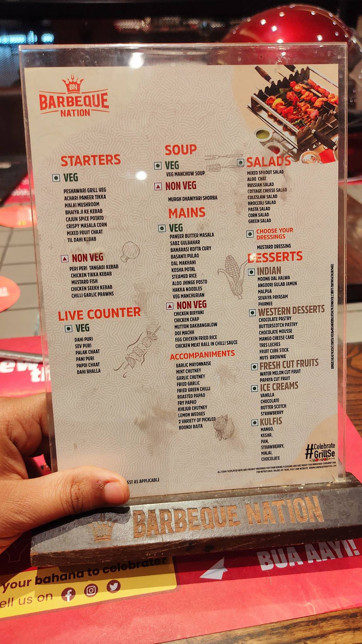 Barbeque Nation menu