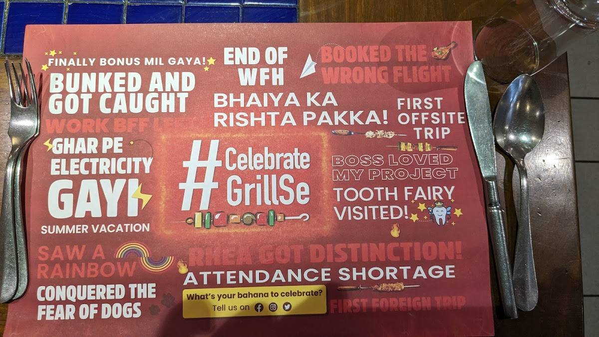 Barbeque Nation - Caculo Mall, Panaji menu