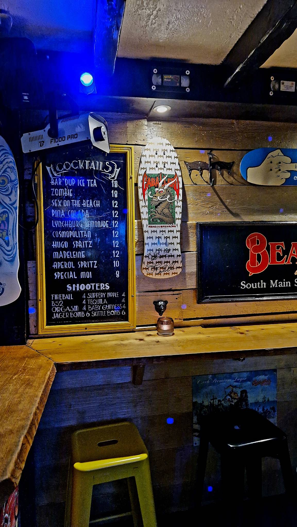 Menu de Bar'd Up