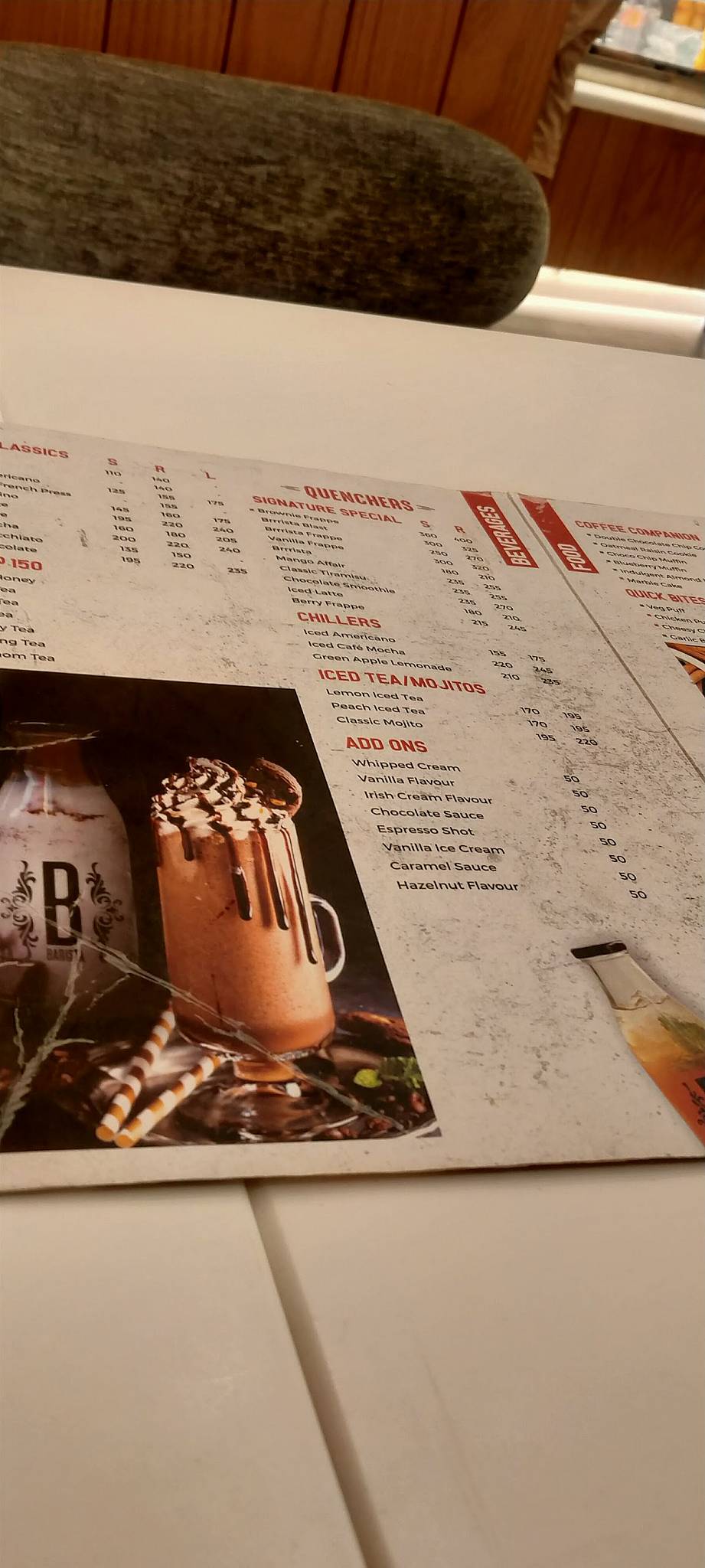 Barista - Eminent Mall menu