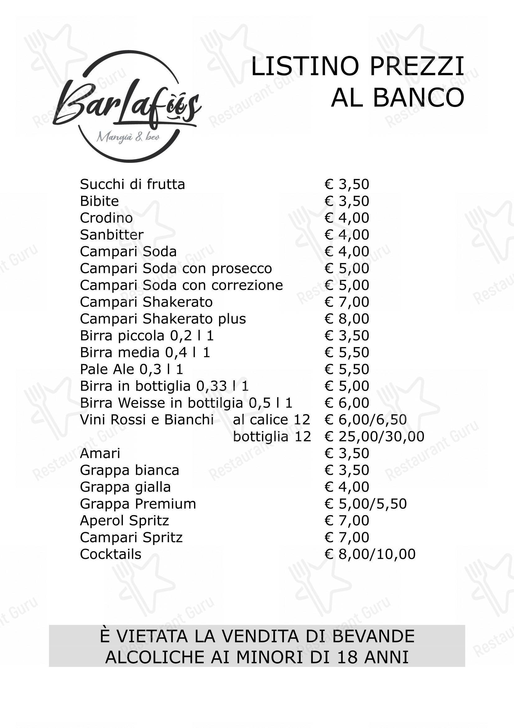 Menu di Barlafus - Menu bar