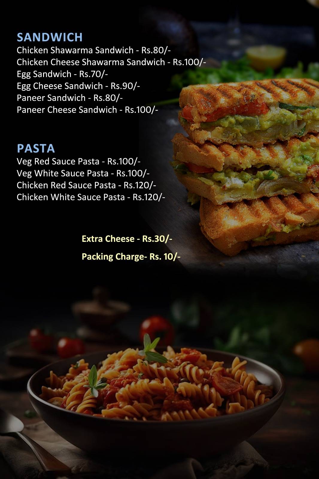 Spice Street menu