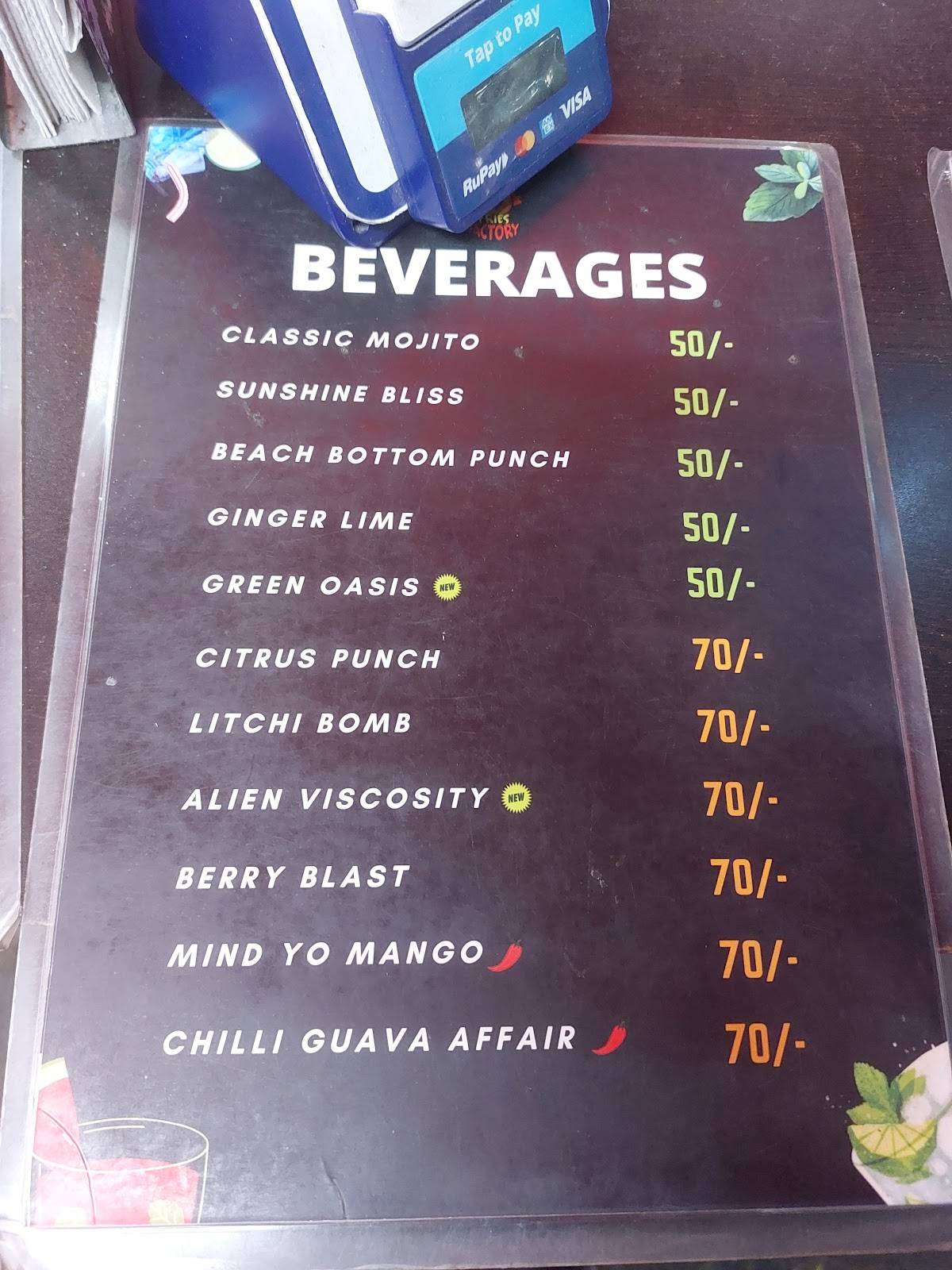 Fries Factory menu