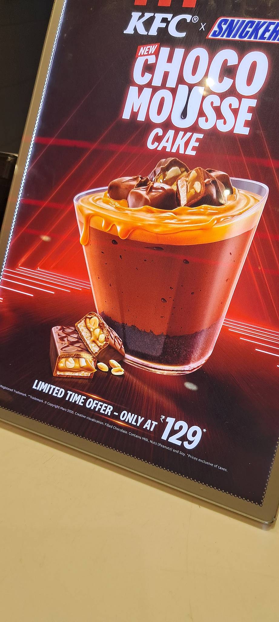 KFC menu