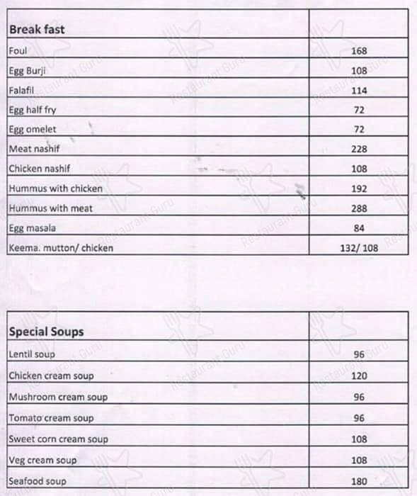 Lahab Mandi & BBQ menu