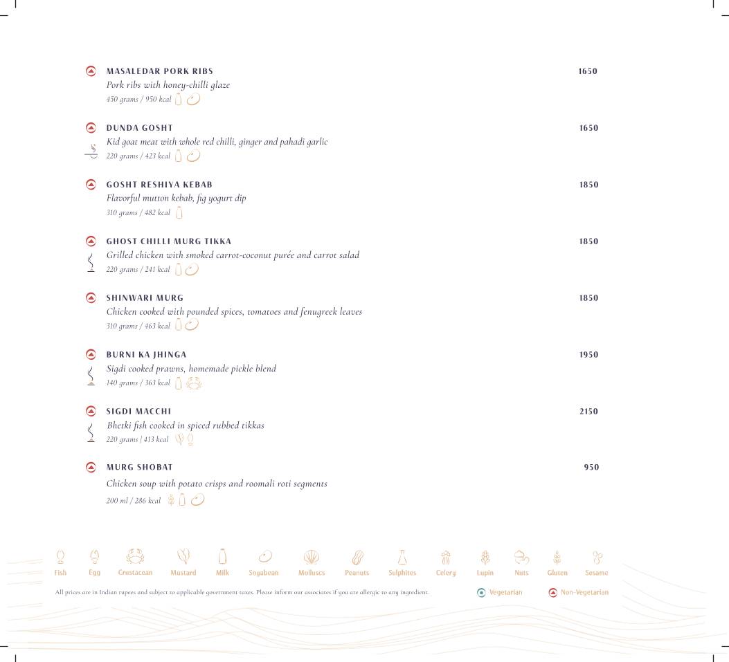 Loya - Taj West End, Bengaluru menu