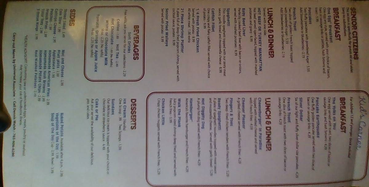 Menu at Benjamin's Family Restaurant, Rockville