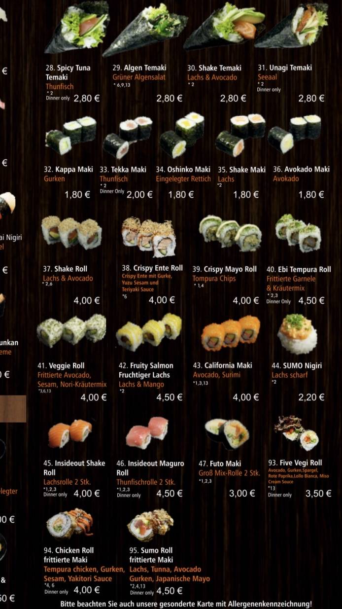 Speisekarte von SUMO Sushi • Grill • Bar, Bielefeld