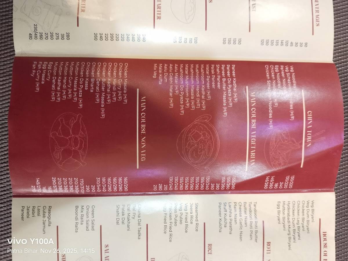 Big Bites menu