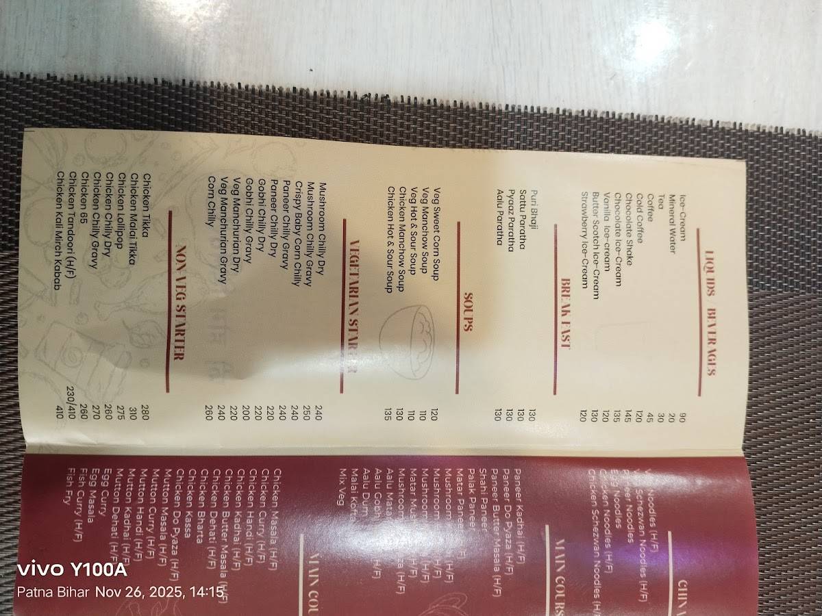 Big Bites menu