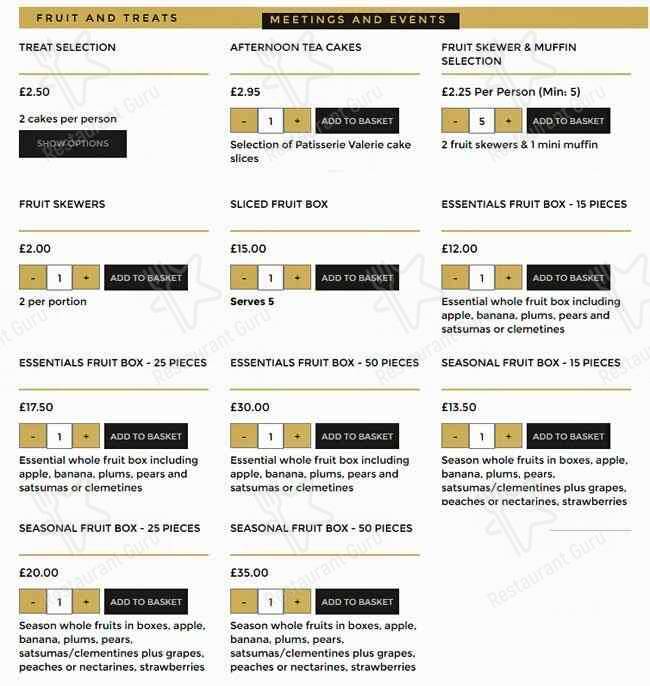 Philpotts Ltd menu