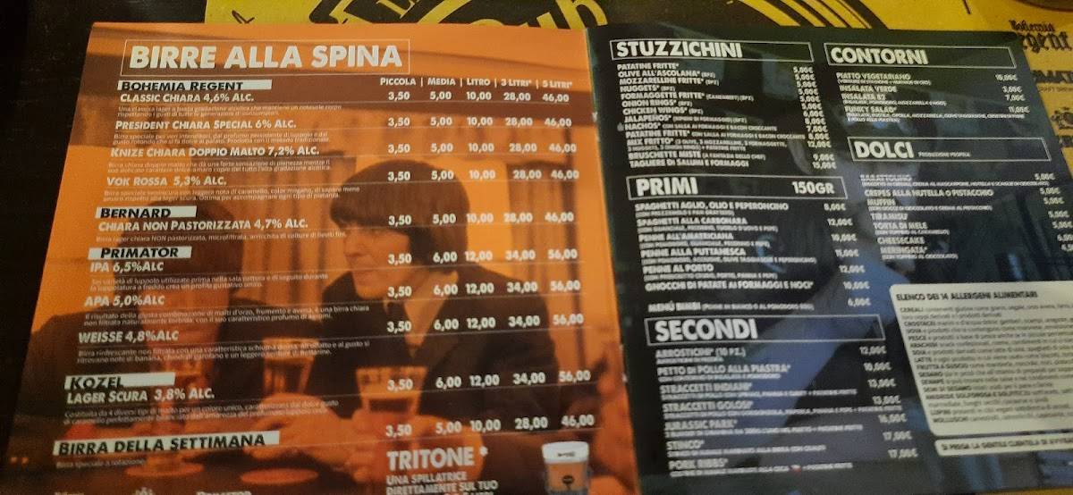Menu di Birra Ceca Pub82 