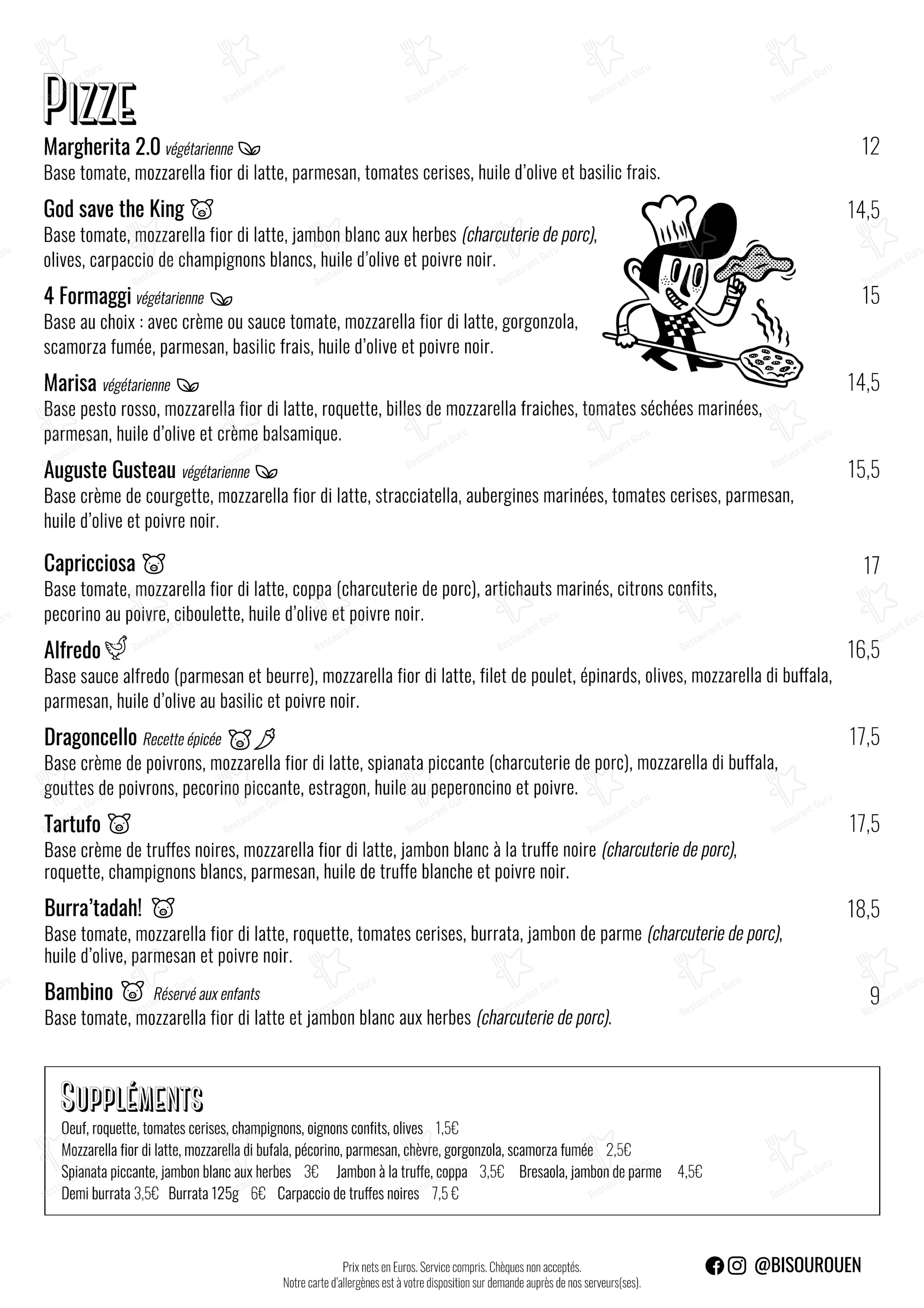 Bisou dans Rouen - Menu bar