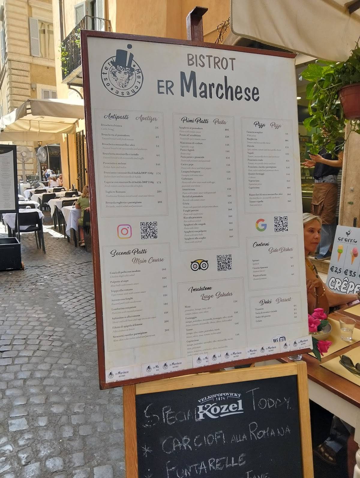 Menu di Bistrot Er Marchese | Roma Centro 