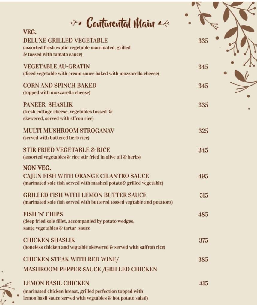 Bite & Bliss menu