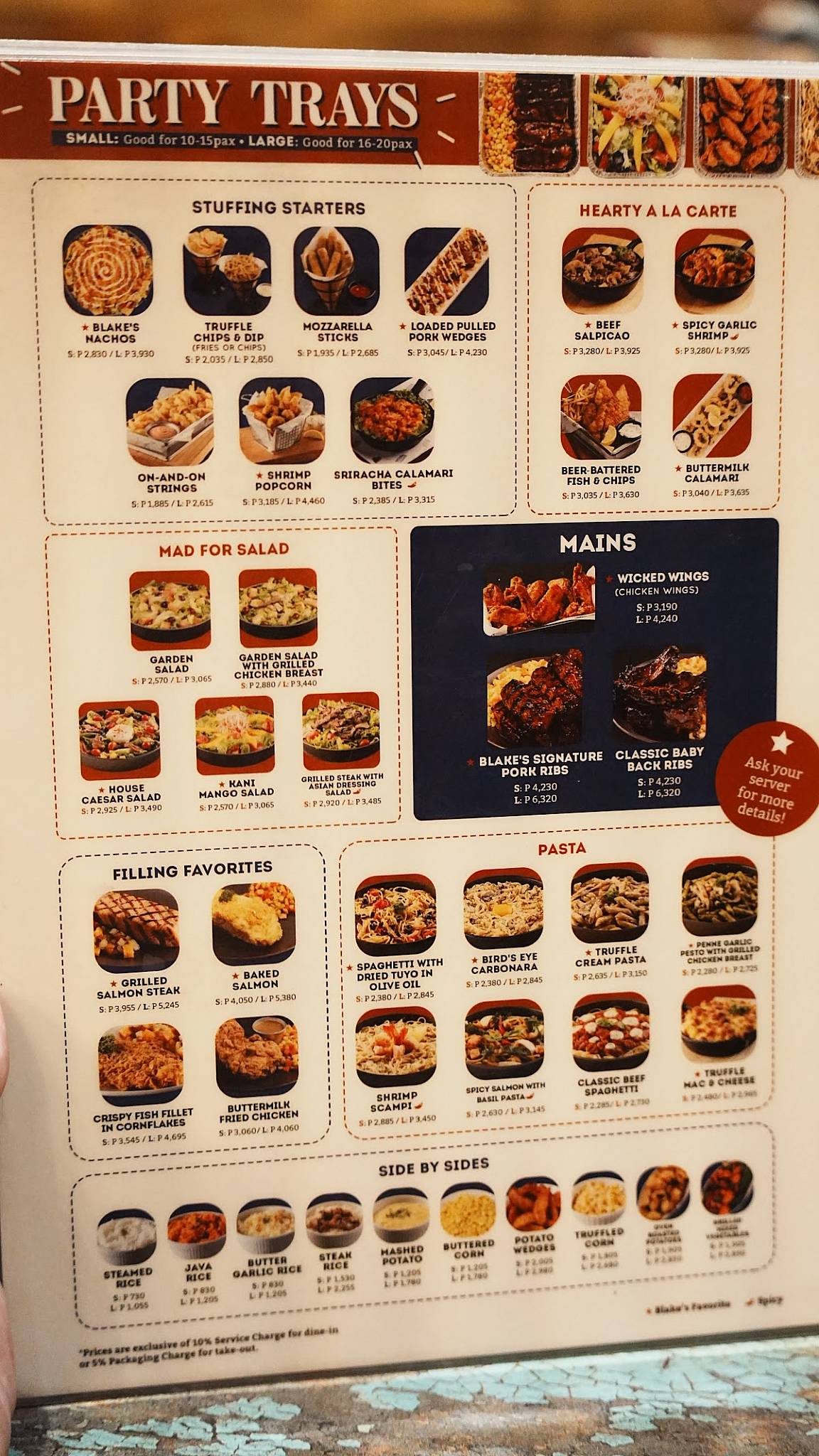 Menu at Blake’s Wings & Steaks - Salcedo St. Makati restaurant, Makati ...